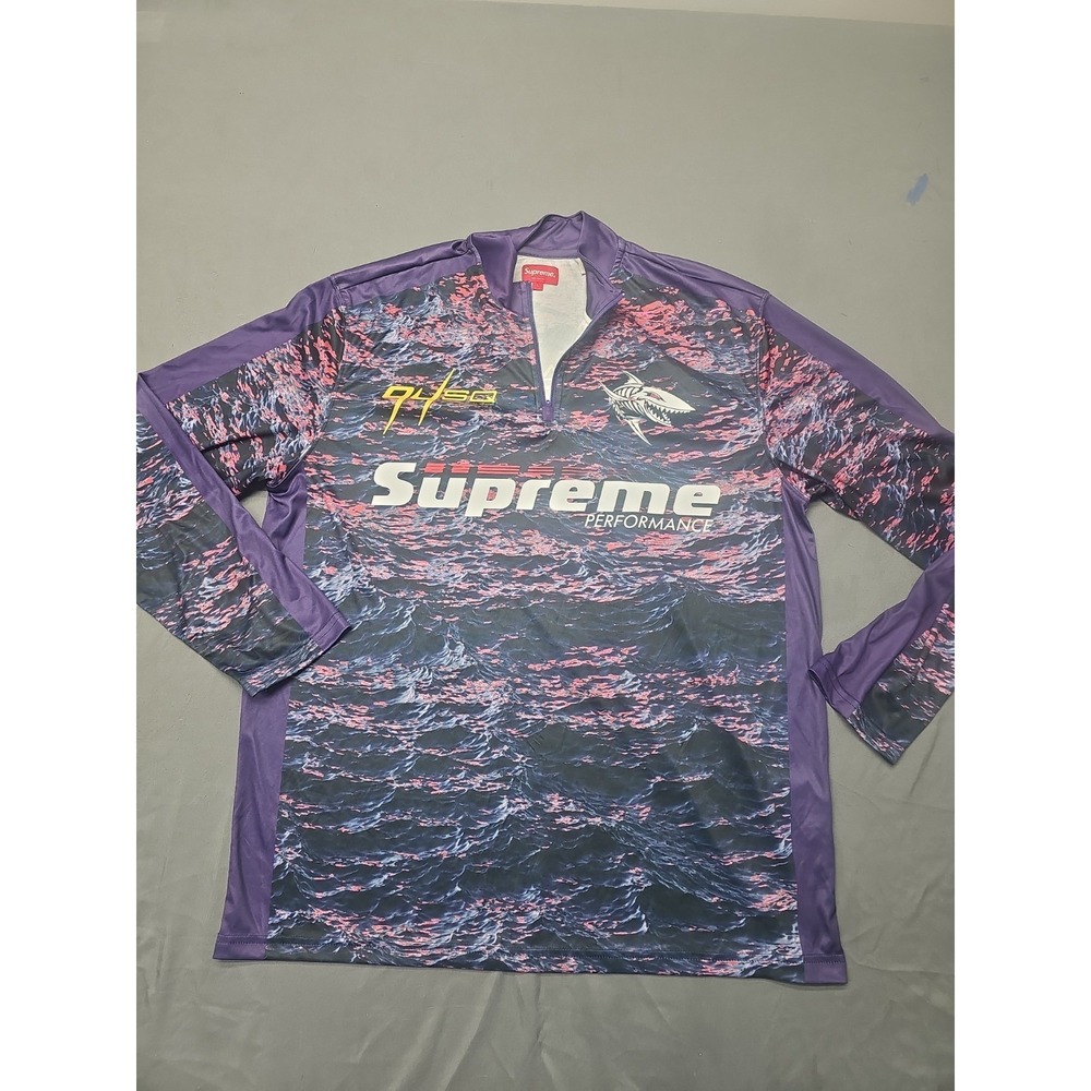 Supreme Waves 1/4 Zip Pullover "Mens Size Large" Purple Pro‎ Action Polyester